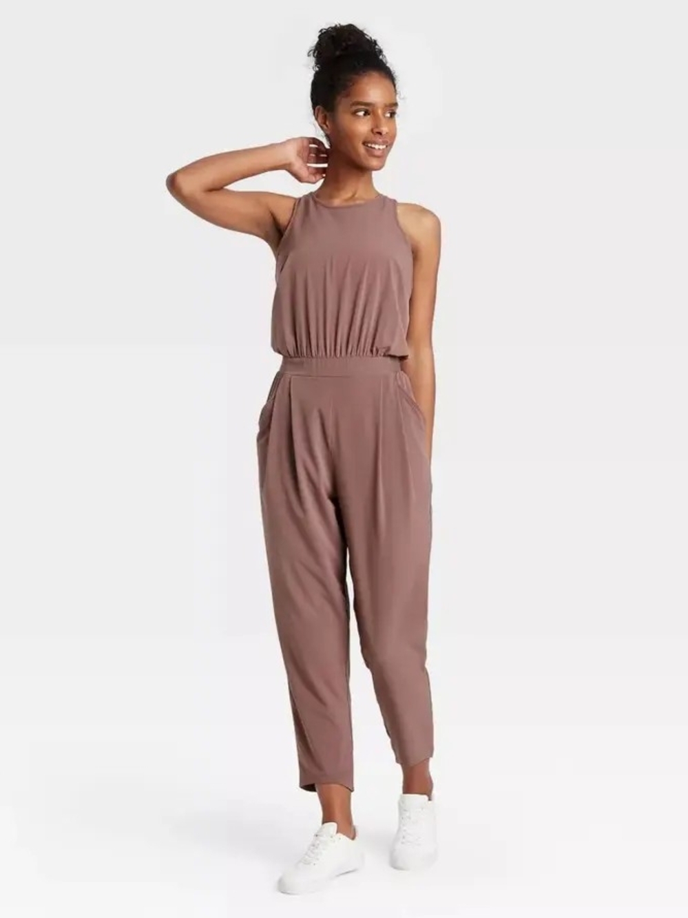 All In Motion 🎯 Stretch Athletic Jumpsuit 🤎 Size Medium